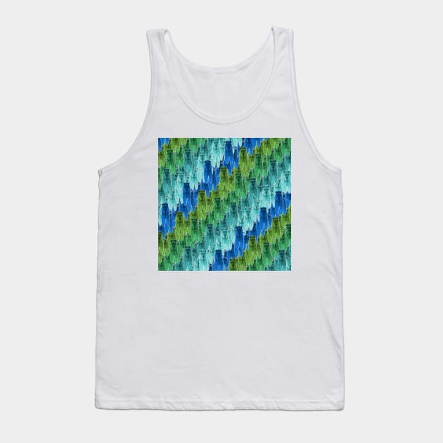 Cicada Pattern in Aqua Blue Tank Top by ButterflyInTheAttic